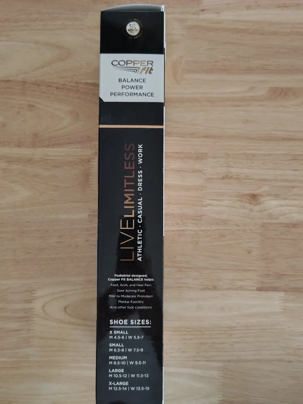 New Copper Fit Balance Performance Orthotic Insoles - Size X-Large (See Pics)